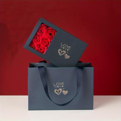 TEMU Elegant Eternal Box Set With Drawstring - Luxe Necklace Holder, Gifts & Keepsakes, Ideal Valentine's Day Present