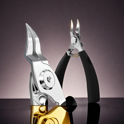 TEMU Heavy-duty Stainless Steel Toenail Clippers Set – Precision Trimmer For Thick & Ingrown Nails, Ergonomic Handle, Ideal For Foot & Nail Care, Nail Tech Image
