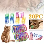 Kätzchen Spule Spirale Federn Katze Spielzeug Interaktive Gauge Katze Frühling Spielzeug Bunte Federn Katze Haustier Spielzeug Haustier Produkte