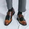 Neue britische spitze Herren-Loafer mit passender Farbe und Schnalle. Business-formelle Freizeitschuhe aus Leder für Herren, 46 47 48, zusätzliche Größe
