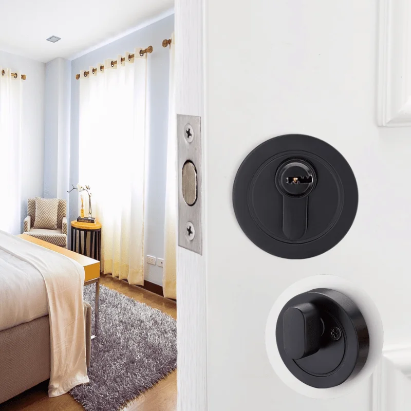Haus ganzes Haus leise Diebstahls icherung Runds chloss verriegelt Zimmer Türschloss, Badezimmer Haushalt Tür Universal Türschloss, verstecktes Schloss Image