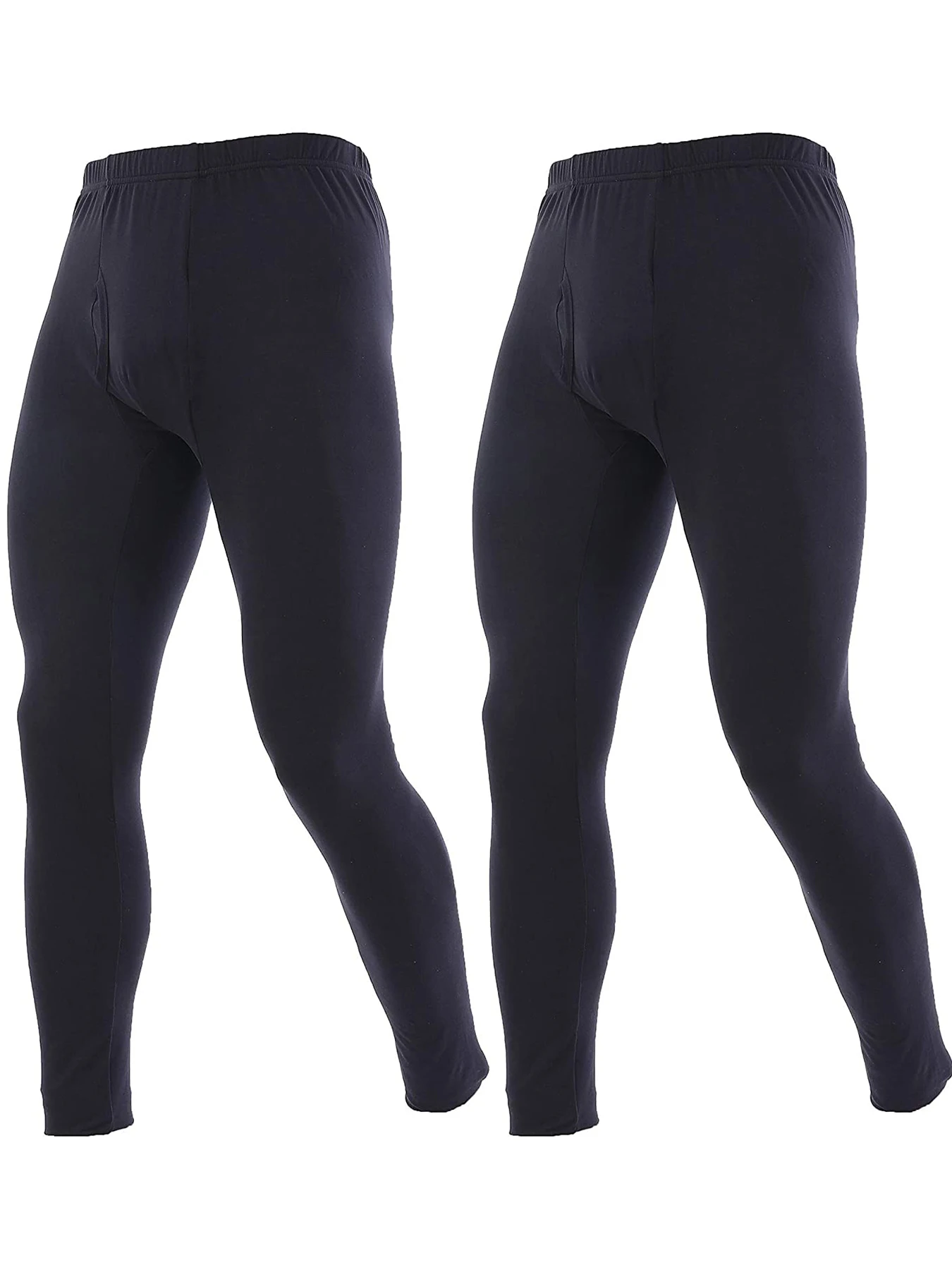 2er-Pack Herren-Thermohosen, Thermo-Unterwäsche für Herren, lange Unterhosen, Basisschicht, sportliche Thermohosen, ultraweiche Strumpfhosen Image