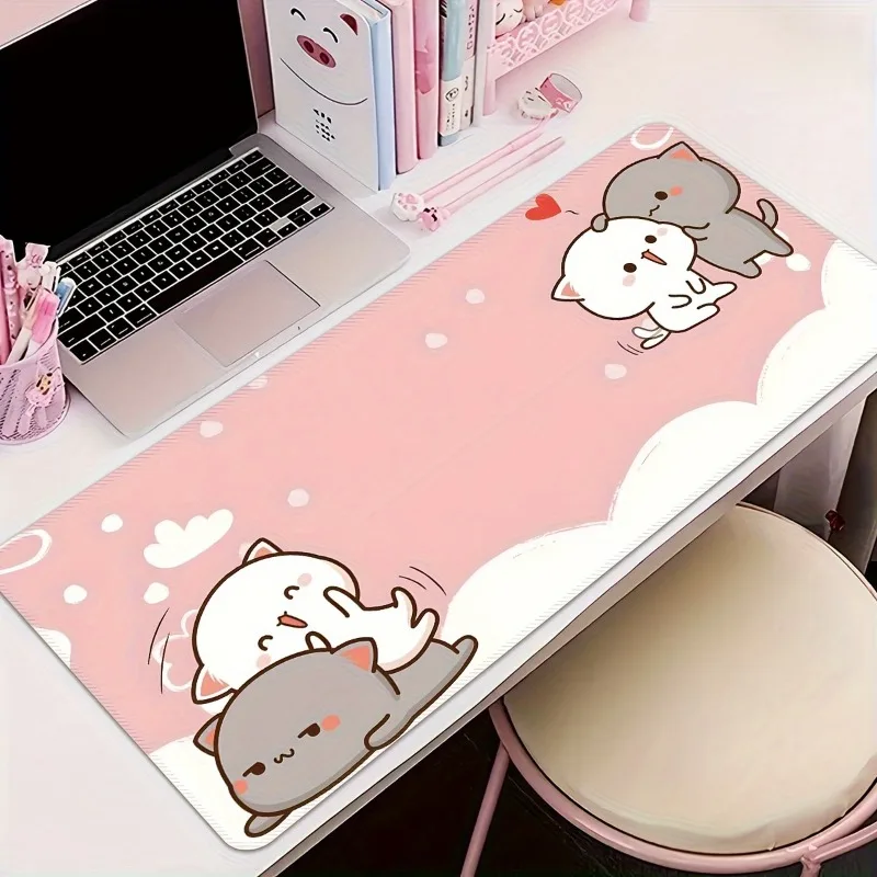 Bubu dudu extra großes Cartoon-Gaming-Mauspad-rutsch feste Gummi-Schreibtisch matte mit präzise genähten Kanten für Büro-und E-Sport Image