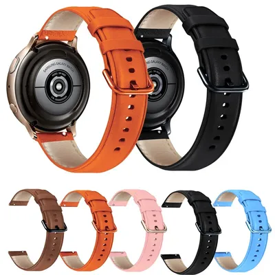 20mm 22mm Armband Leder Für Samsung Galaxy Uhr 6 3 7 Band 41mm 42mm Strap Smart armbänder Armband Getriebe S3 Uhren Armband Image