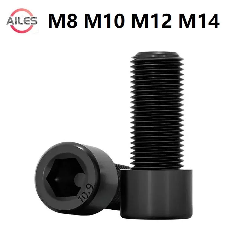 Sechskantschrauben mit feinem Zahngewinde der Güteklasse 10,9, M8, M10, M12, M14, vollständiger halber Zahn, 1 mm, 1,25 mm, 1,5 mm Teilung Image