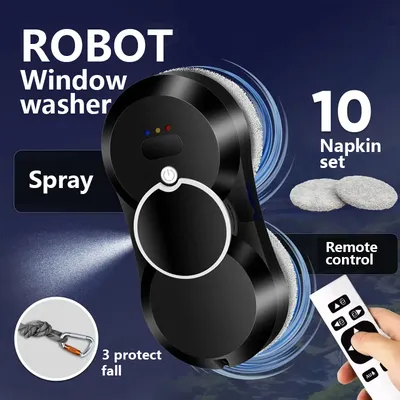 Hochwertiger Fenster reinigungs roboter Glas reinigungs roboter mit Wassers prüh funktion und 10 Image