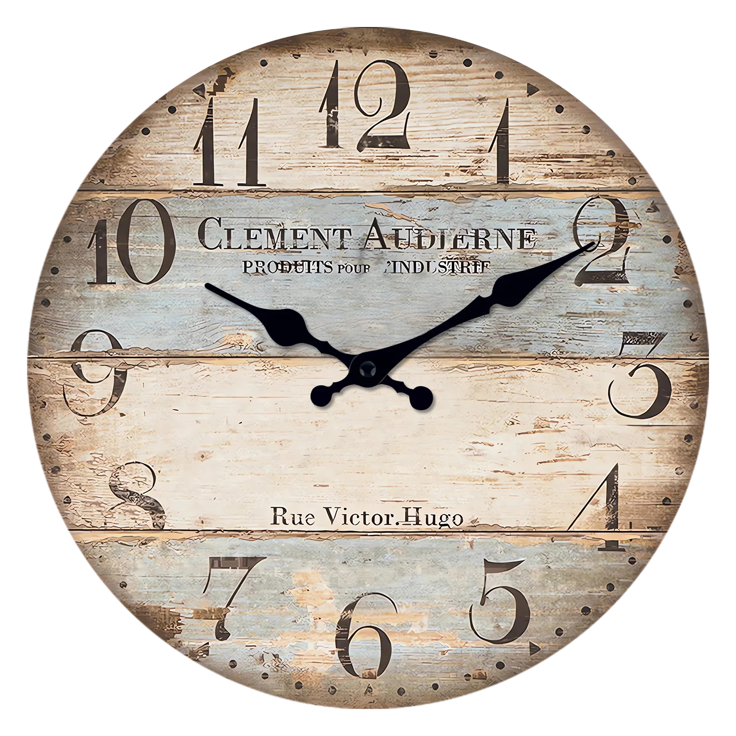 Retro alte Holzbrett Textur Muster Holz Wanduhr Wohnzimmer Schlafzimmer Küche Home Dekoration Wanduhr stille Quarzuhr Urlaubsgeschenk 10 Zoll 12 Zoll 14 Zoll 16 Zoll (ohne Batterien) Image