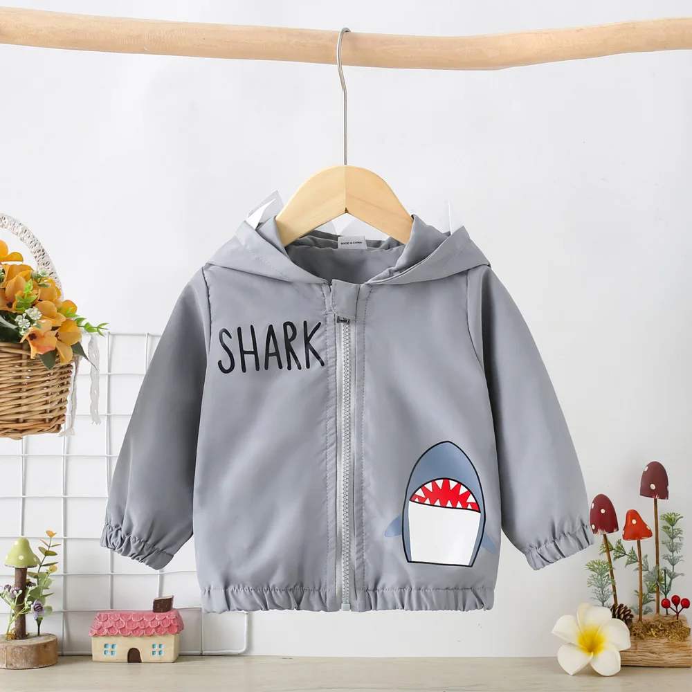 Kinderbekleidung Frühlings- und Herbststil Stormtrooper Windjacke Baby Kapuzenpullover mit Reißverschluss Shark Jacke Image