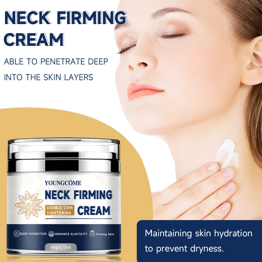 Halsstraffungscreme, lindert Feuchtigkeit in der Haut, sorgt für tiefe Feuchtigkeit, strafft die Halscreme, hellt feine Linien auf Image