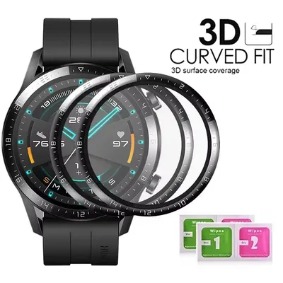 3D Gebogene Kante HD Weiches Glas Displayschutzfolie Für Huawei Uhr GT2 2E 2Pro 42mm 46mm Fit ES Image