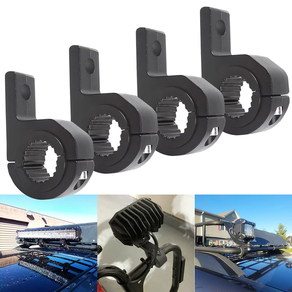 Motorrad halterung Klemme passt 1 1,25 Rohrs tange LED Arbeit Hilfs licht leiste Klemm halterung atv utv LKW Zubehör Image