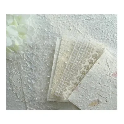 10/70pcs Hand Account Papiere abnehmbare Marmorierung Design hohl DIY A6 Blatt Schnee Punkt Garn Handbuch Mesh Spezial papiere Image
