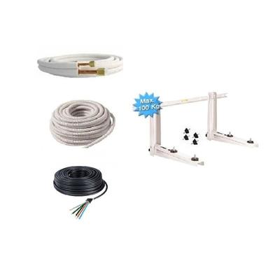 Pack Anschluss Klimaanlage 7 Meter 1/4 3/8 + Wandhalterung professionelle Qualität Image