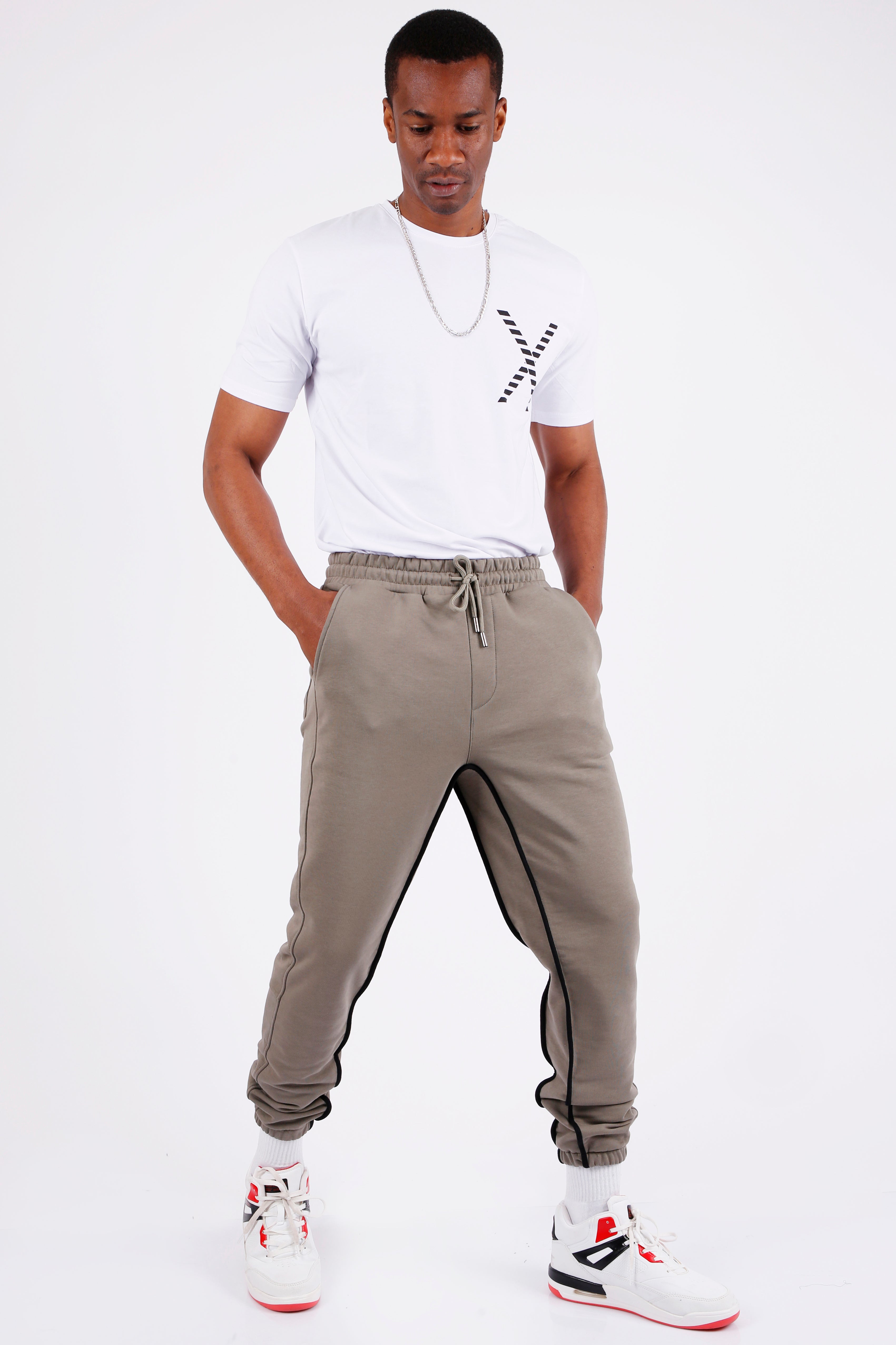 Tom Barron Herren Stilvolle Jogginghose mit Duo-Streifen Image