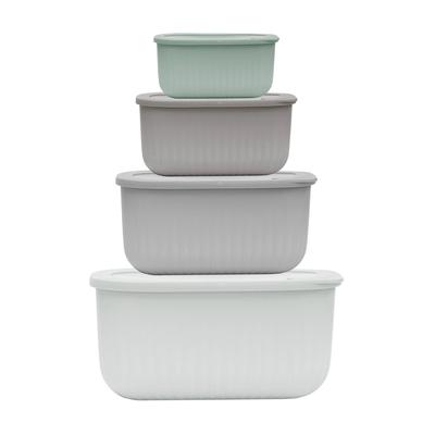 8-Pc. Plastic Food Storage Container Set by BrylaneHome in Light Gray