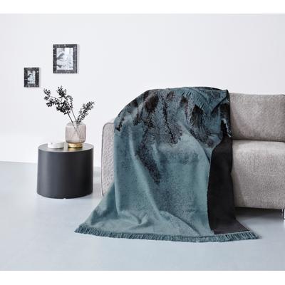 Wohndecke "Frode", blau (blau, anthrazit), B:150cm L:200cm, Baumwolle, Polyacryl, Polyester, GUIDO MARIA KRETSCHMER HOME & LIVING, Wohndecken, Kuschelweich Image