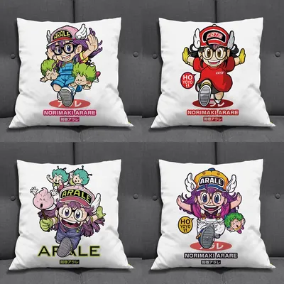 Anime Dr Slump Kissenbezug 45x45cm Home Decor 3D-Druck Kawaii Arale Norimaki Dekokissenbezug für Image