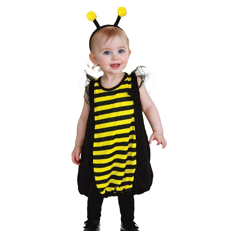 Süßes Baby Biene Kostüm Halloween Cosplay Kostüm Kinder Karneval Party Fancy Insekt Tier Dress Up Kleidung Image