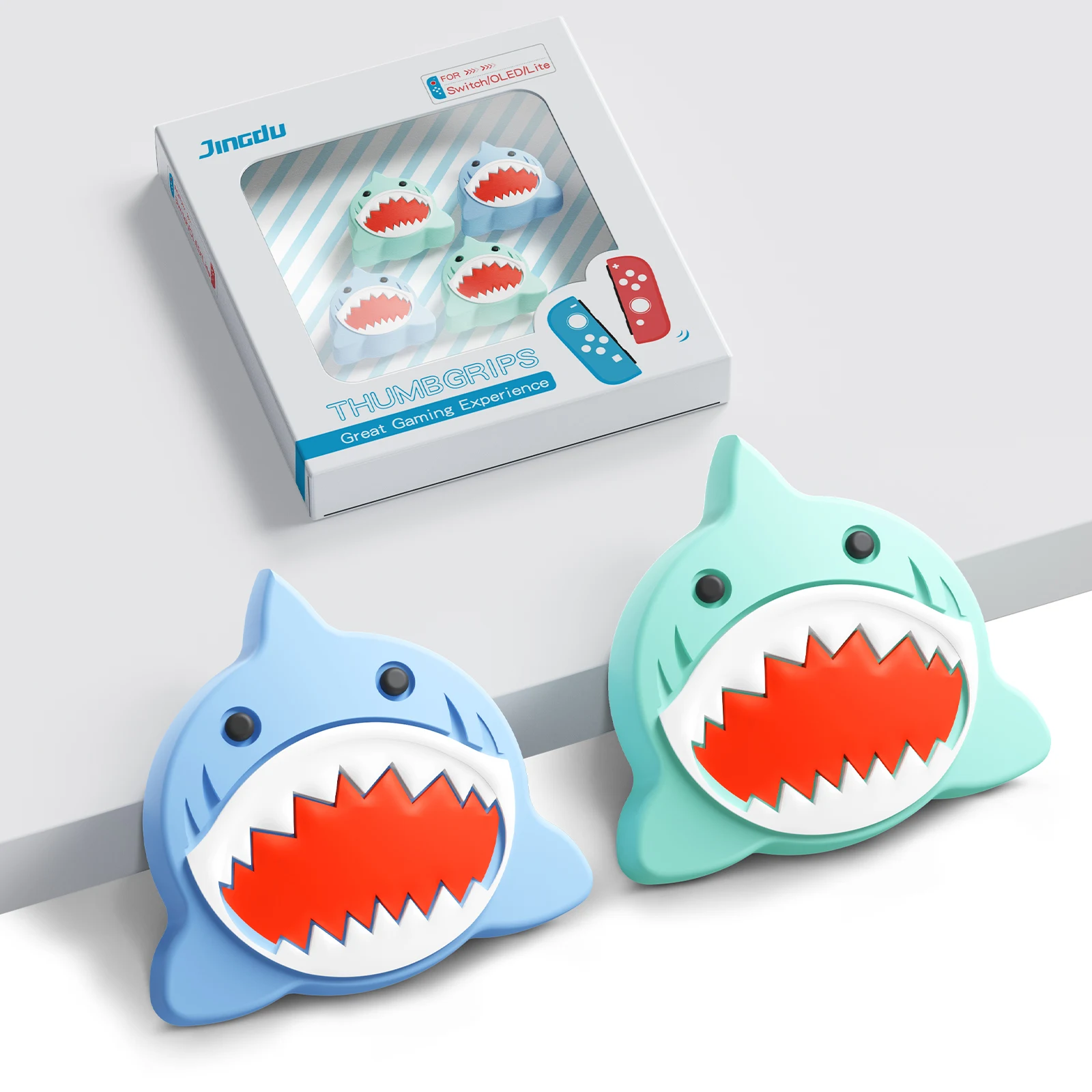 4 Stück Daumen griff kappen für Nintendo Switch Joy-Con, Silikon-Joystick-Kappen abdeckungen Zubehör kompatibel mit Switch/oled/Lite Image