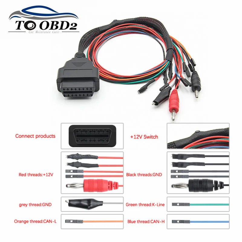 Obd breakout tricore kabel ecu boot pinout kabel obd2 diagnose adapter funktioniert mpps v18 mpps v21 Image