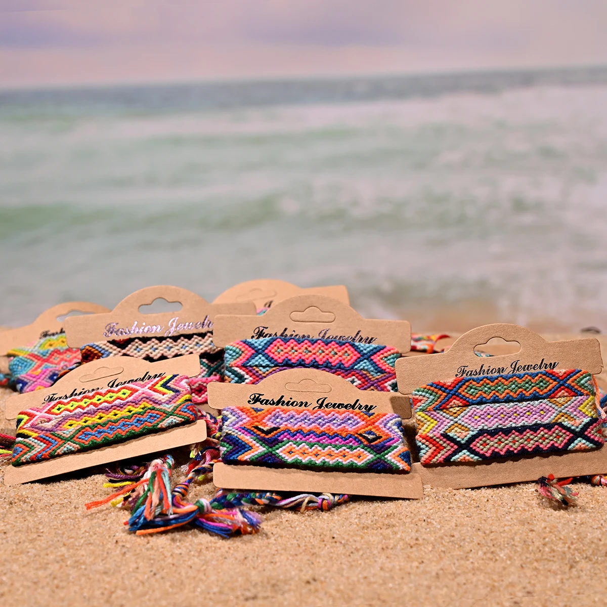 3 teile/satz zufällige Farbe Böhmen Freundschaft Armband für Frauen Mode Sommer Strand Stil schöne Seil weben Armbänder Image