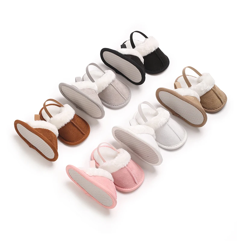 Schöne Kleinkind Baby Schuhe Winter Baby Hausschuhe Flauschige Baby Junge Mädchen Sandalen Niedlichen Plüsch Weiche Nicht-slip Sohle Kleinkind erste Image