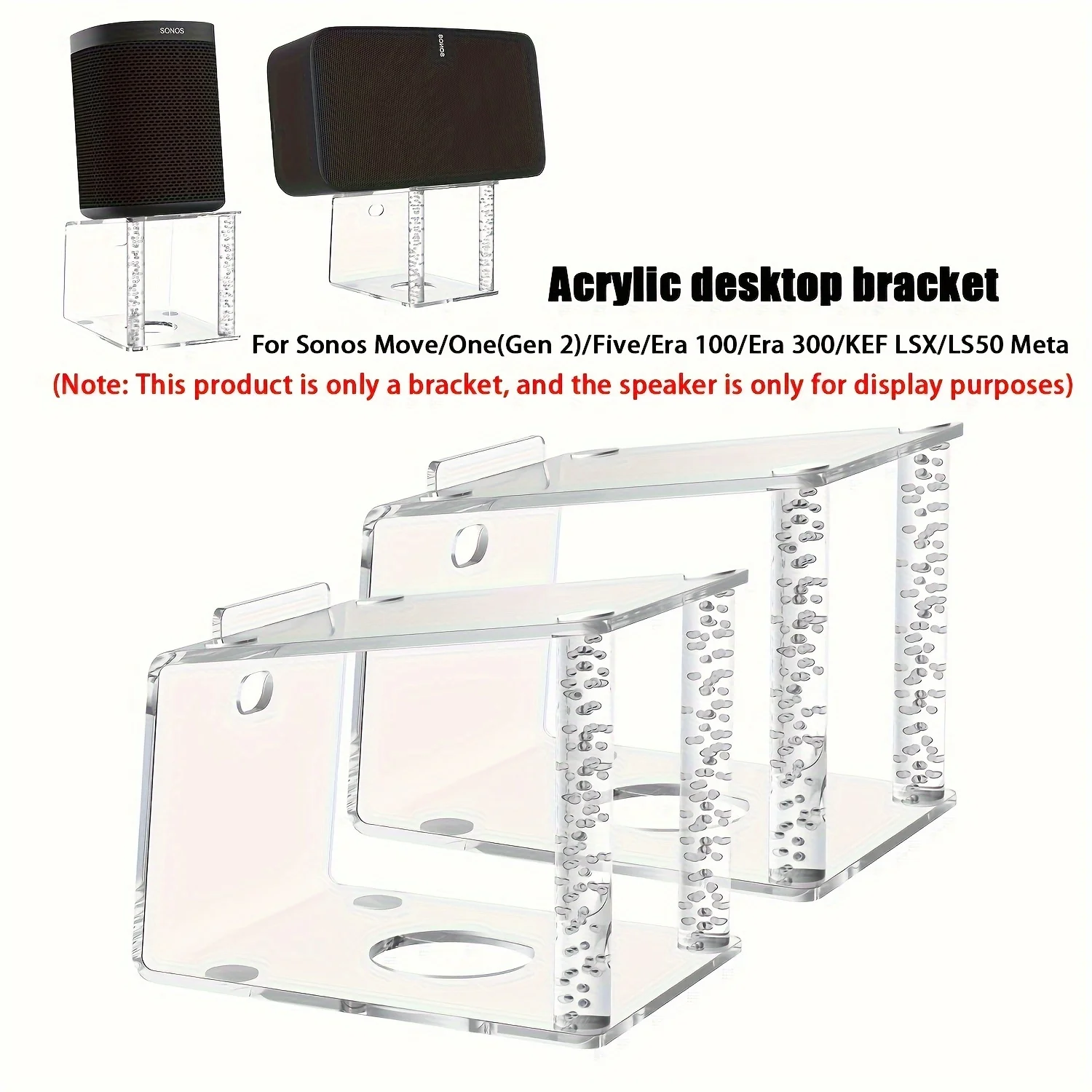 Für Sonos Move/One(Gen 2)/Live/Ära 300/kef lsx/ls50 Meta Home Smart Audio Desktop-Ständer, Bücherregal Lautsprecher Basis Lager regal Image