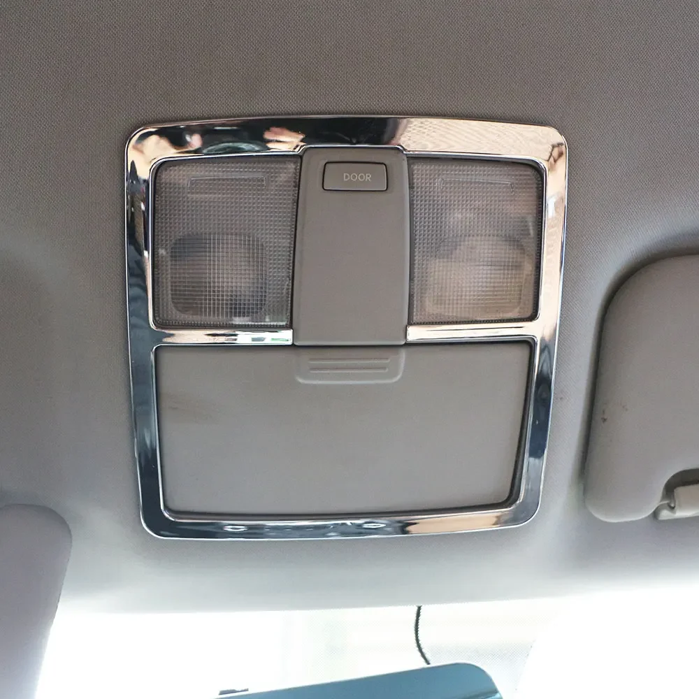 Auto-Leselicht-Abdeckungsaufkleber für Kia Sportage 3 R 2011 2012 2013 2014 2015, Vorderdach-Lampenrahmenverkleidung, Chrom-Zubehör Image