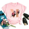 A b c d e Englisch Alphabet Druck T-Shirt Frauen neue Sommer Paare Liebhaber weibliche T-Shirt