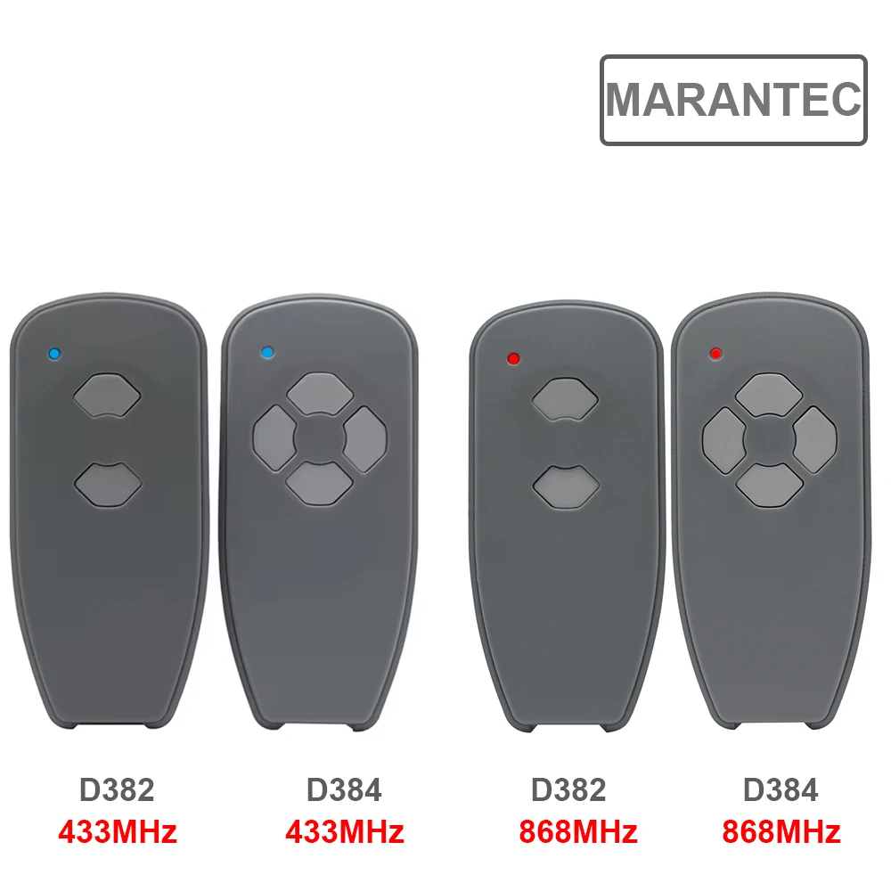 MARANTEC 868 MHz / 433 MHz Fernbedienung Garagentor Digital D302 D304 D313 433 D323 D382 D384 131 Befehl 211 212 214 221 Image