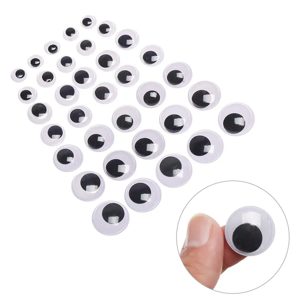 100 Stück DIY Puppe machen Dinosaurier Augen Puppe nicht selbst klebende Puppen Auge für Stofftiere Puppen schwarze Augen Puppen Zubehör