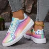 Frauen Schuhe Frühling Skate Schuhe Neue Mode Frauen Kreative Regenbogen Farben Sport Schuhe Bequeme