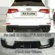 Per Audi A3 S-Line (Non per A3 S3) 8V Facelift 2016-2020 Sportback/Hatchback Auto Mantovana