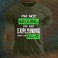 Herren Mit Buchstaben bedruckt Lustig T Shirt T-Shirt 100% Baumwolle Kurzarm Grafik Hemd Schwarz Weiß Armeegrün Bequemes T-Shirt Urlaub Straße Modedesigner-Kleidung