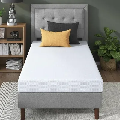 Mattress 6 inch Green Tea Cooling Gel Memory Foam, Fiberglass-Free, Cooling Gel Foam, Pressure
