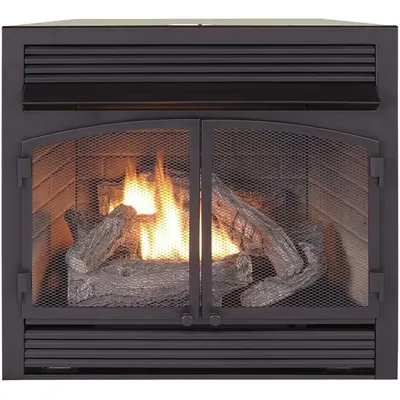 Dual Fuel Ventless Gas Fireplace Insert, Remote Control,Use with Natural Gas or Liquid Propane,