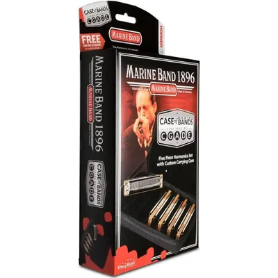 MBC Marine Band Harmonica, 5 Pack with Case