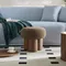 16.54" Mushroom Shape Small Footstool, Teddy Ottoman, Round Pouf Ottoman, Cozy Room Decor Aesthetic