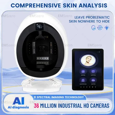 12 million pixel salon 3D magic mirror skin analyzer skin detection and analysis moisture equipment