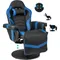 Gaming Recliner, Adjustable Massage Gaming Chair with Cup Holder Footrest Ergonomic Single Sofa,