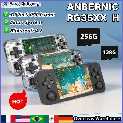 ANBERNIC RG35XX H Handheld Game Consoles Retro Video Player 3.5 Inch IPS Console With Bluetooth Game Console Mens Birthday Gifts
