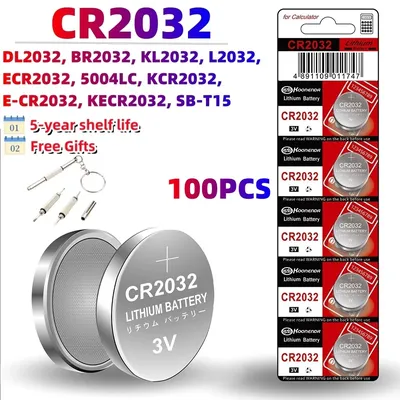 Quick DeliveryCR2032 Lithium Button Coin Cell 2032 Battery Compatible with AirTag Key FOBs
