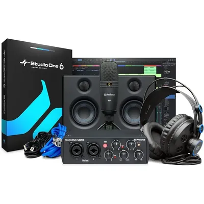 AudioBox 96 25th Anniversary Studio Ultimate Bundle Complete Recording Kit with Studio One Artist DAW Software