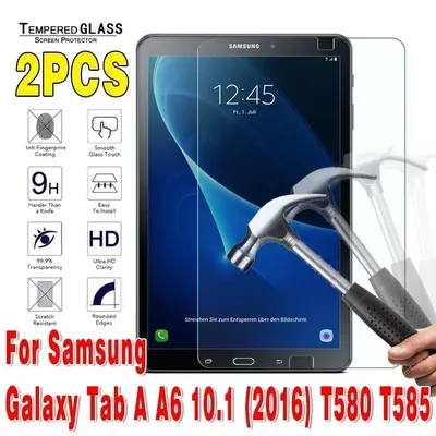 2Pcs for Samsung Galaxy Tab A A6 10.1 (2016) Tablet SM-T580 SM-T585 Bubble Free Protective Film