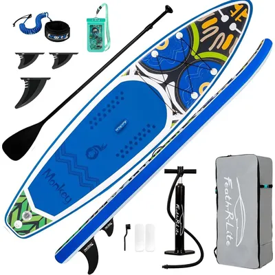 Inflatable Paddle Board Stand Up Paddle Boards, Ultra Light Paddleboard for Adult Wide Stable Design