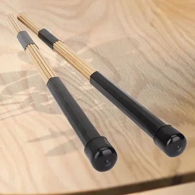 1Pair 40cm Playing Drum Stick Professional Bamboo Drumsticks Replacement Black Practical Gift for