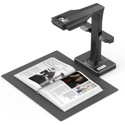 ET16 Plus Advanced Book & Document Scanner, 2nd Gen Auto-Flatten&Deskew Tech, 16MP Camera, Capture
