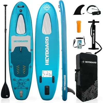 Inflatable Stand Up Paddle Board 10'6"×32"×6" with Premium SUP Accessories & Backpack, Non-Slip Dec