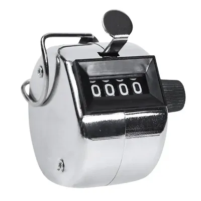 Tally Clicker Counter Metal Case Hand Tally Counter Manual People Counter from 0 to 9999 Number