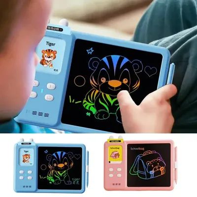 Kids LCD Writing Tablet Rechargeable Kids Writing Tablet With Talking Flash Cards 3-8 Years Old